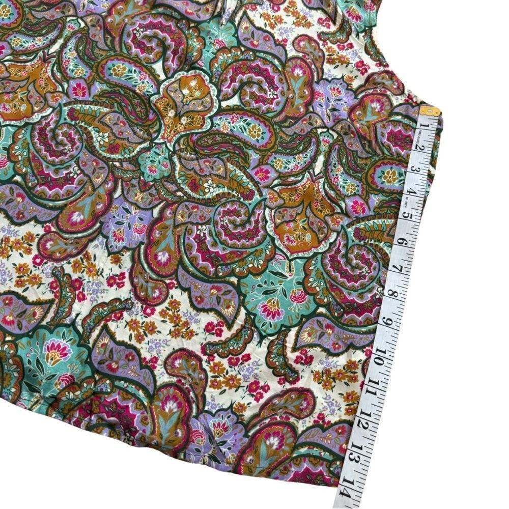 Liverpool Keyhole Paisley Sleeveless Top Size Small - Picture 11 of 12